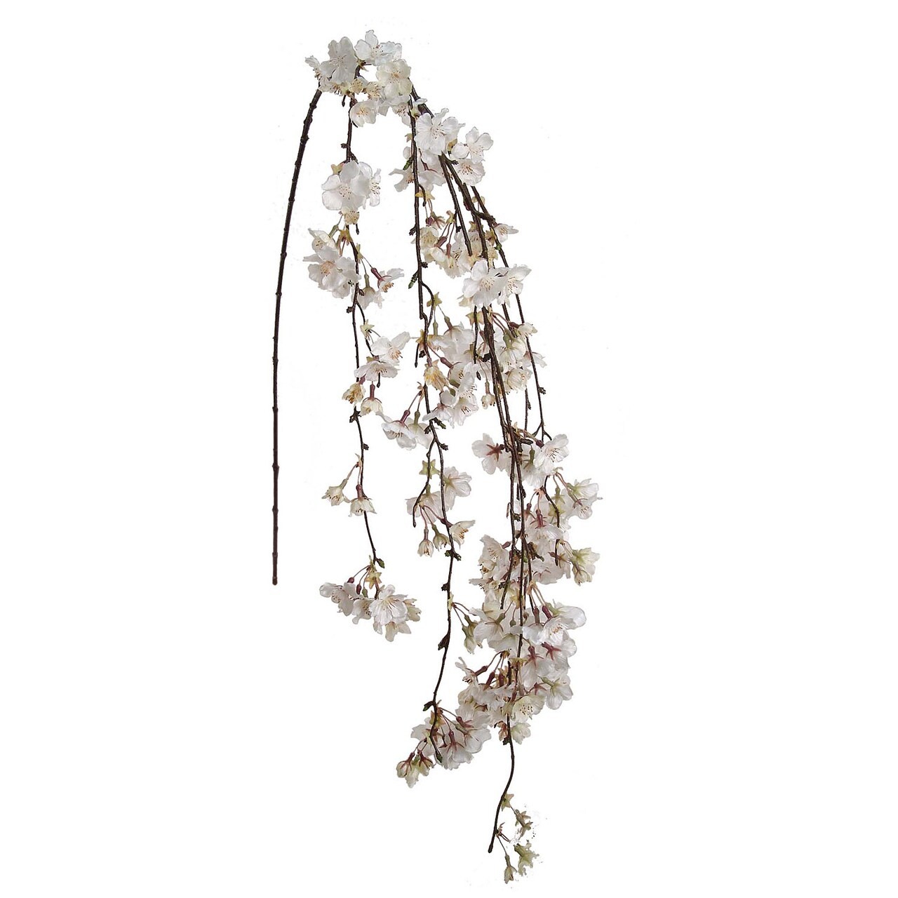 Set of 3 White Silk Hanging Cherry Blossom Branches - 60" Elegant Artificial Floral Décor for Weddings, Events & Home Interiors - Lifelike Silk Blooms, Floral Home by Artificial Flowers
